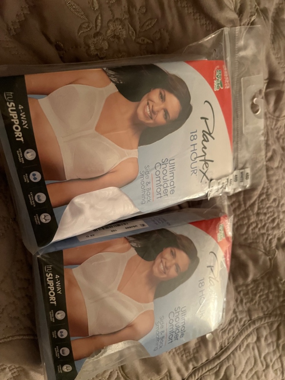 Playtex 18 Hour Ultimate Shoulder Comfort Bra - White - Picture 2 of 5